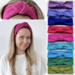Teddy Bouclé fabric Soft top knot headband