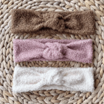 Teddy Bouclé fabric Soft top knot headband