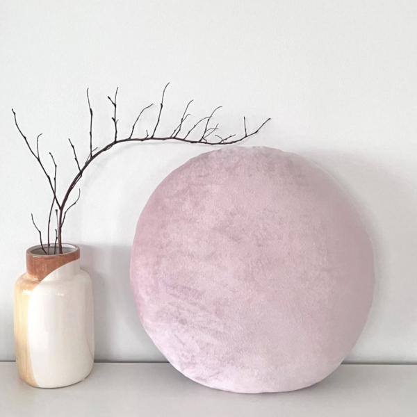 Soft Round Velvet Pillow – Decorative Flat Cushion